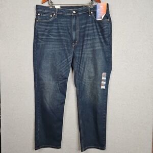 Levis 541 Athletic Fit Taper‎ 44x32 Stretch Denim Blue Jeans Medium Wash New